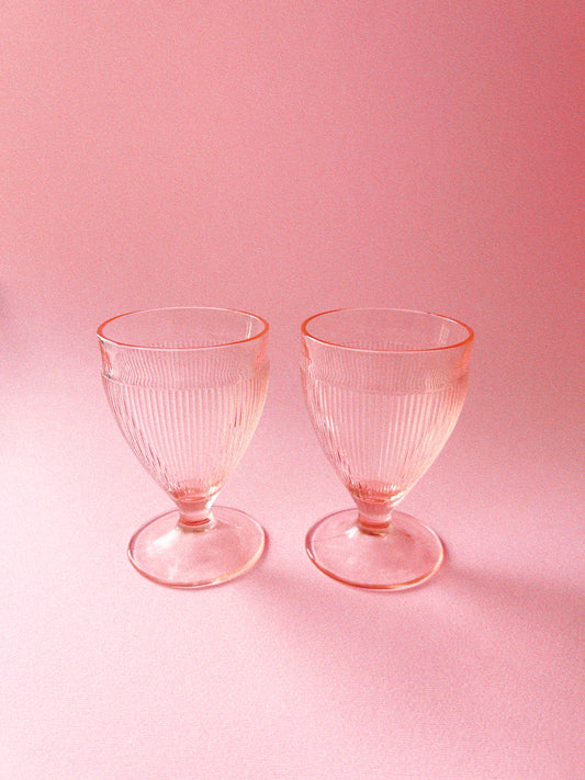 Jeannette Footed Tumblers, Set of 2