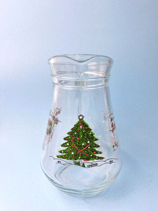 Vintage KIG Snowy Town Holiday Pitcherm