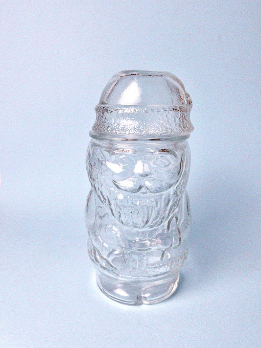 Vintage Libbey Glass Santa Claus Jar