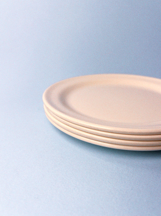 Vintage Ivory Duraware Melamine Side Plates, Set of 4