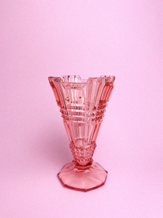 Vintage Depression Glass Harlan Trumpet Vase