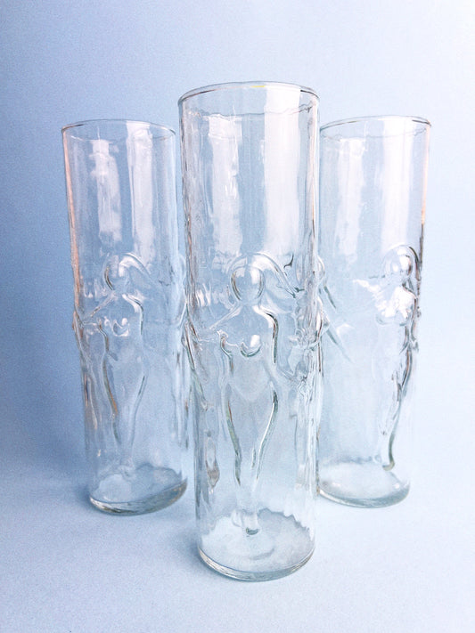 Vintage Libbey 'La Femme' Tall Cocktail Glasses