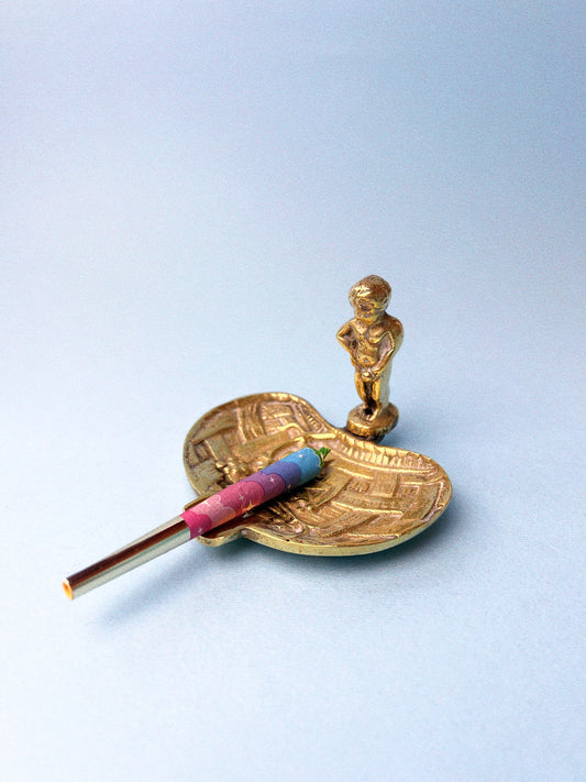 Vintage Manneken Pis Brass Ashtray