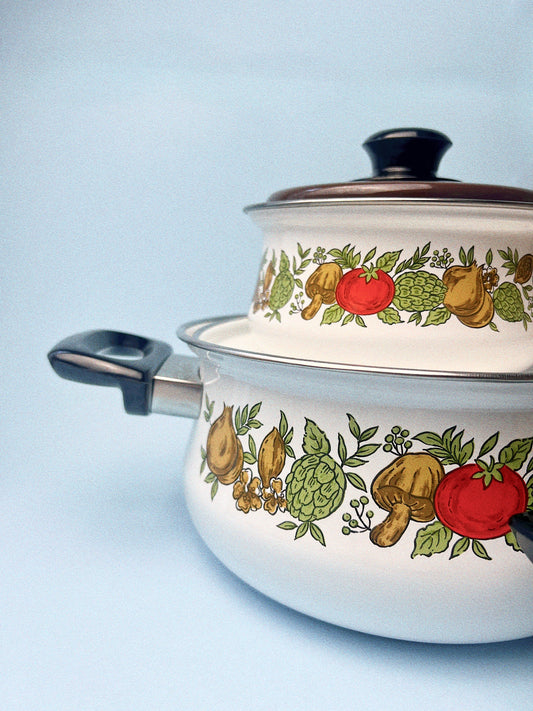 Vintage Levcoware “Perri” Enamel Cookware Set | Made in Japan