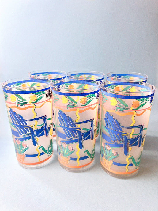 Vintage Acrylic Tumblers, Plastic Poolside, Vintage Glasses