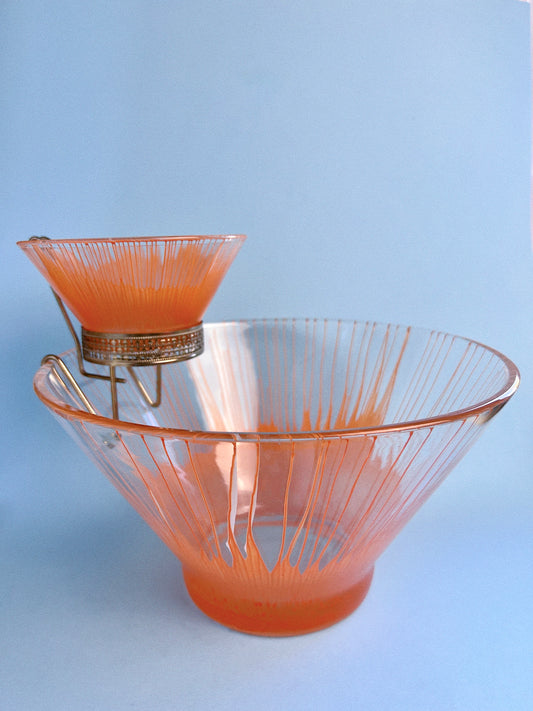 Midcentury Anchor Hocking Chip n’ Dip Bowls