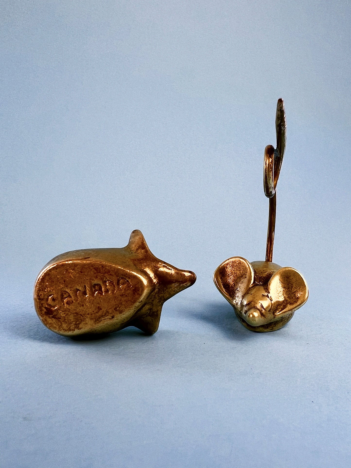 Vintage 'Riverside' Brass Mice, Set of 2