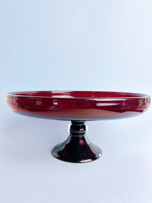 Vintage Red Ruby Cake Stand