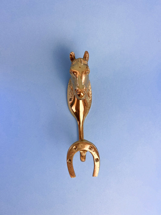 Vintage Brass Horse Wall Hook