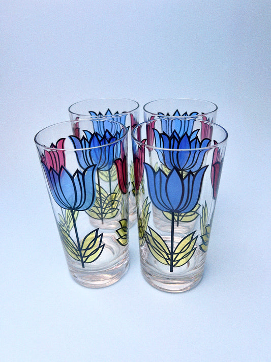 Vintage Tulip Glasses, Set of 4 | Libbey Glassware