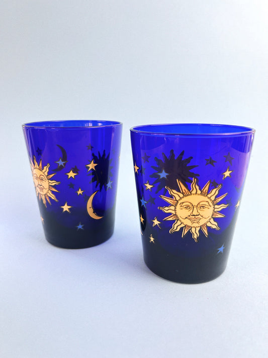 Vintage Celestial Libbey Tumblers, Set of 2