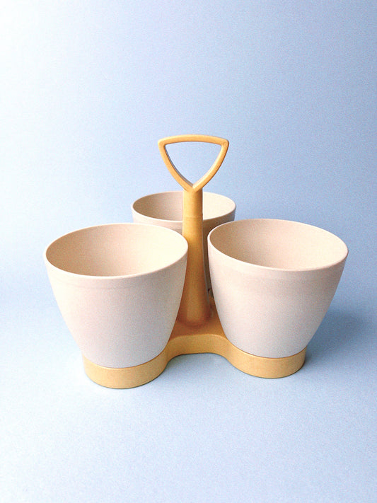 Tupperware Condiment Caddy | Tan + Mustard