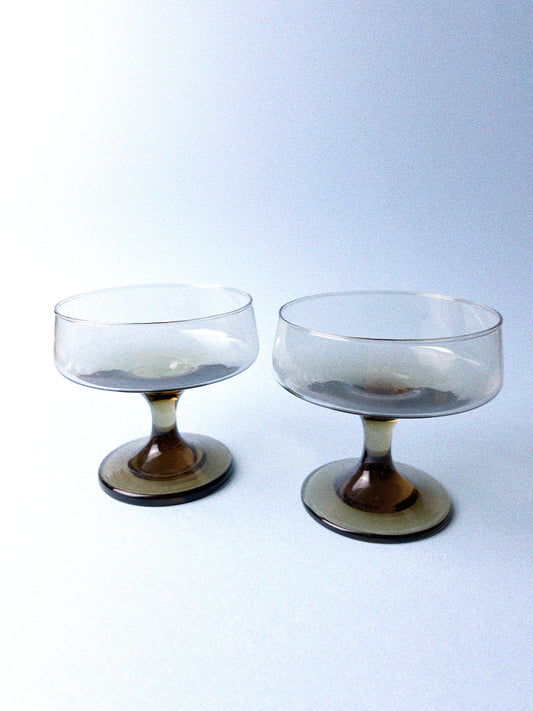 Tawny Champagne Coupes, Set of 2