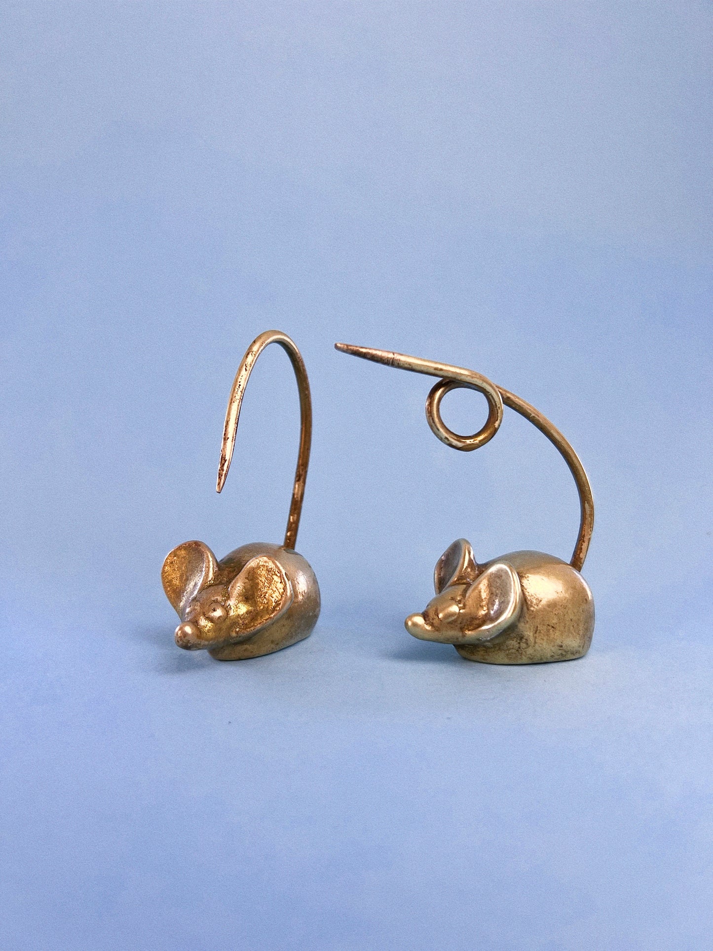 Vintage 'Riverside' Brass Mice, Set of 2