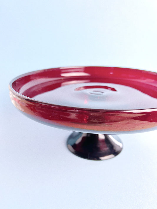 Vintage Red Ruby Cake Stand