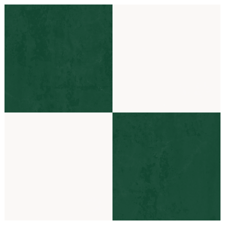 Checkerboard Sticker Tile | Hunter Green