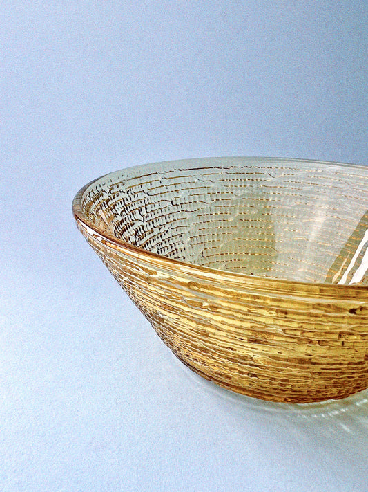 Vintage Anchor Hocking Sorreno Pattern Honey Gold Bowl