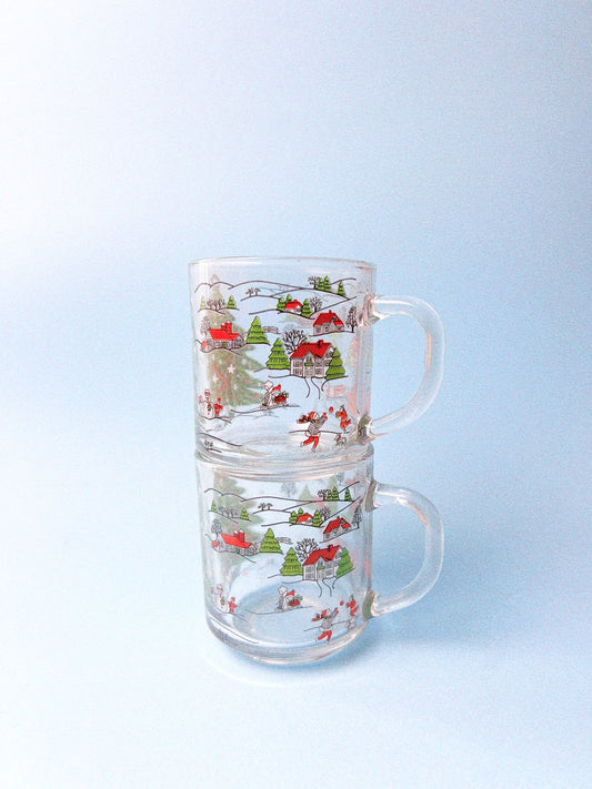 December Mugs, Set of 2