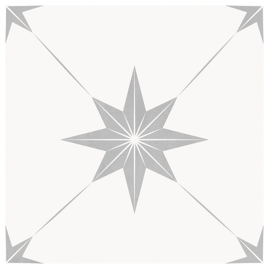 Estella Sticker Tile | Dove Grey - White