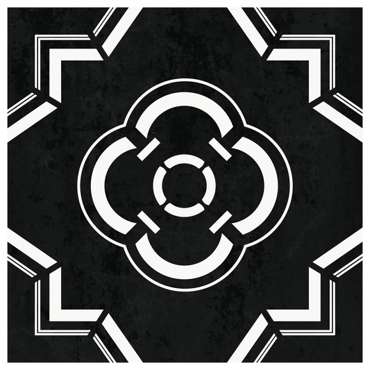 Léonie Sticker Tile | Black Moon