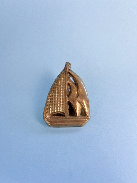 Vintage Brass Sailboat Letter Clip