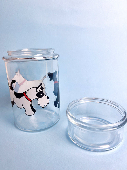 Vintage Schnauzer Glass Jar | LE PARFAIT FRANCE