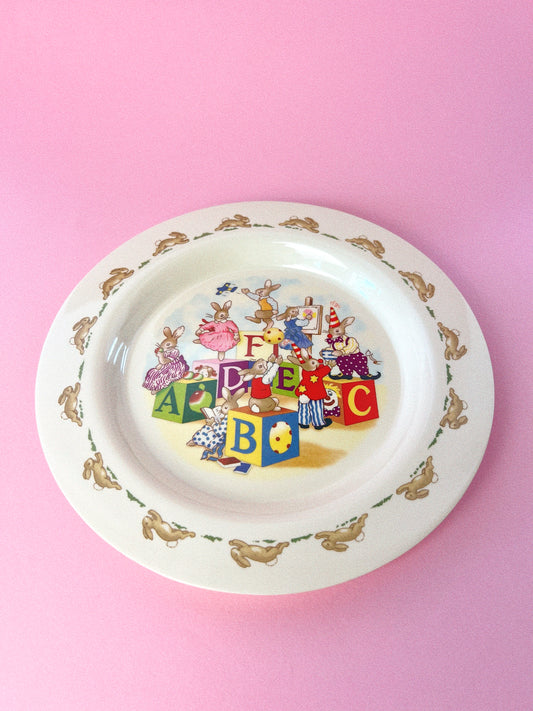 Vintage 'Royal Doulton' Bunnykins ABC's, Set of 2 | Melamine