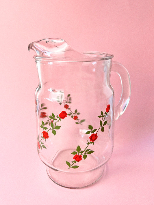 Vintage 'Anchor Hocking' Rose Pitcher
