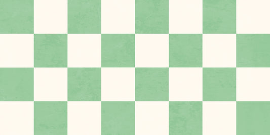 Checkerboard Sticker Tile | Mint Frost