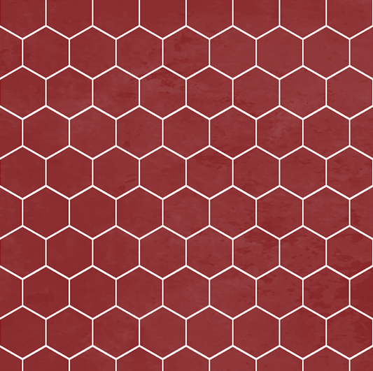 Hex Tile Panel Roll | Rancho Red