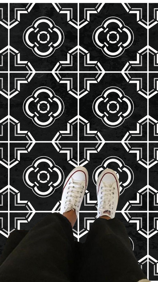 Léonie Sticker Tile | Black Moon
