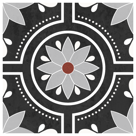 Camellia Sticker Tile | Providence Charcoal