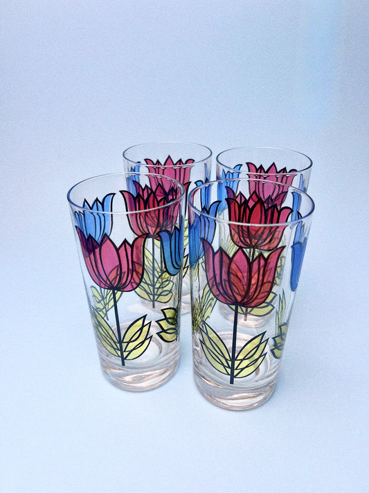 Vintage Tulip Glasses, Set of 4 | Libbey Glassware