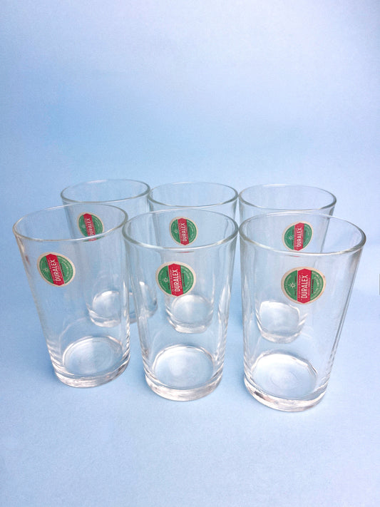 Vintage Duralex “Picardie” Drinking Glasses, Set of 6