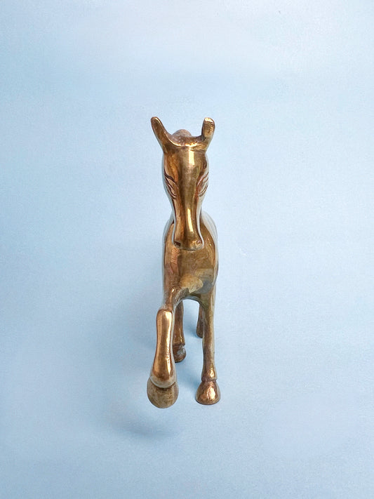 Vintage Brass Running Horse