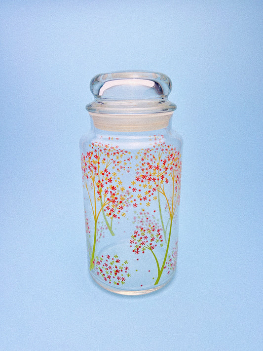 Vintage Autumn Bloom Canister | Anchor Hocking