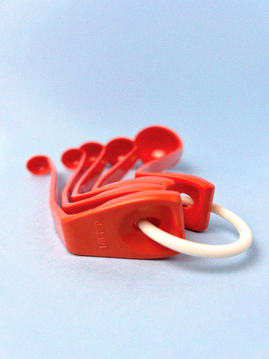 Vintage Orange Melamine Measuring Spoons