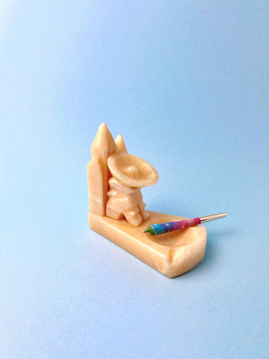 Vintage Cairo Carved Stone Mexican Ashtray