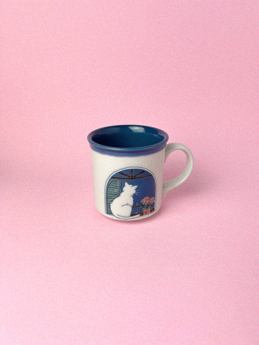 Vintage Otagiri Cat Looking out the Window Mug