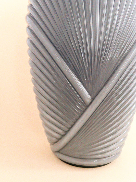 Vintage Art Deco Draped Vase | Grey
