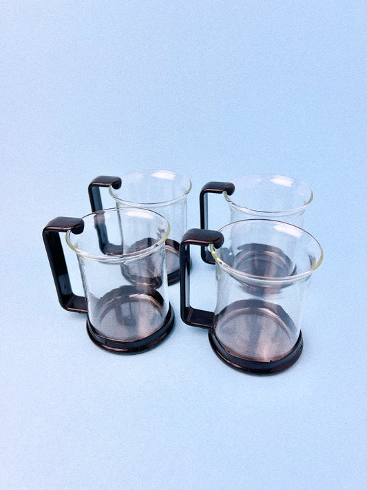 Vintage 'Brazil' Coffee + Tea Glasses, Set of 4 | Bodum