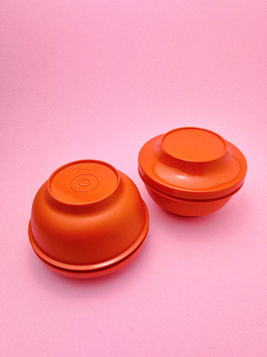 Vintage Tupperware Serve N Seal Bowl | Orange