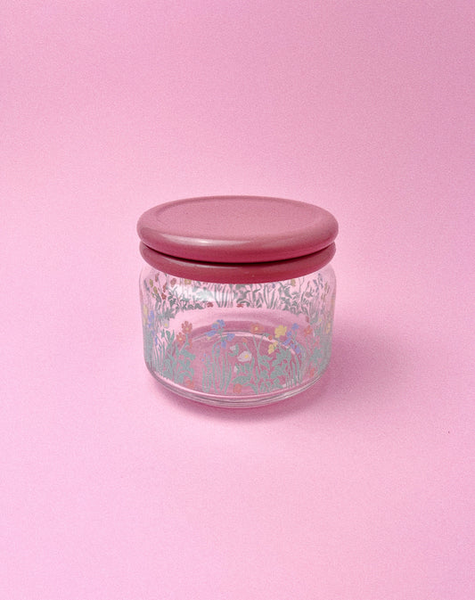 Vintage Wildflower Floral Stash Jar