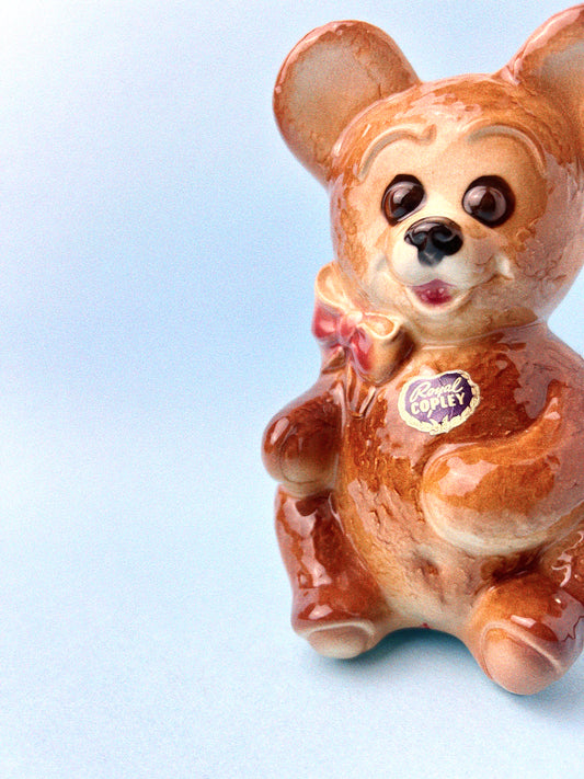 Vintage Royal Copley Teddy Bear Vase