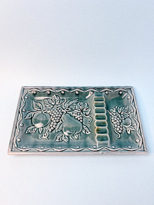 Vintage Fruit Motif Glazed Ashtray