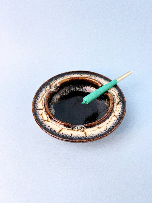 Vintage Ceramic Glazed Ashtray