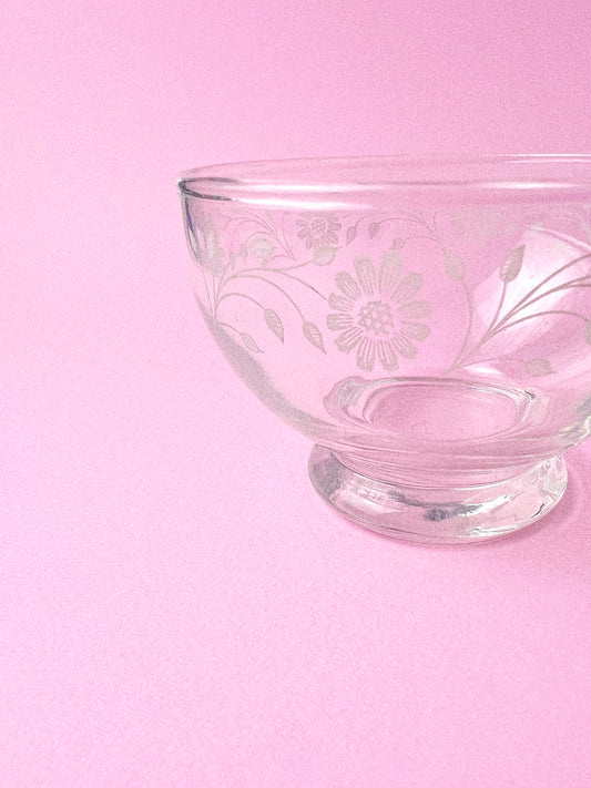 Vintage Floral Dessert Bowls, Set of 4