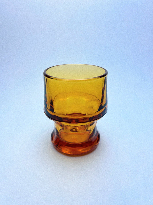 Vintage Georgian Amber Anchor Hocking Glasses, Set of 2